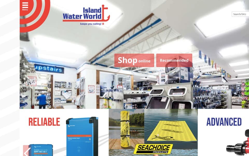 IslandWaterWorld.com storefront on Shopify